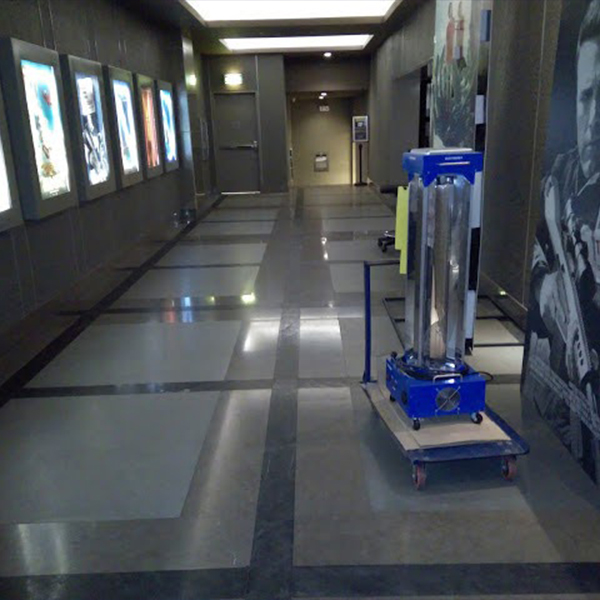 Rockwell cinema using Electromex ultraviolet ozone sterilization